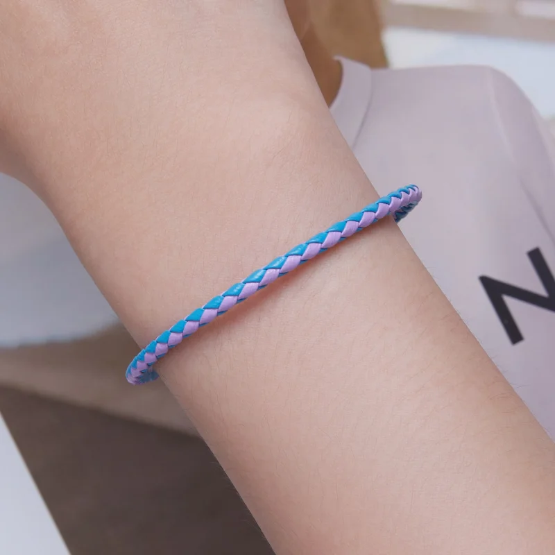 (image for) Pandora Style Simple Leather Bracelet - SCB243-CF - View 5