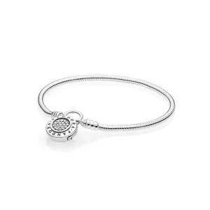 (image for) MOMENTS Smooth Bracelet with PANDORA Signature Padlock - 597092CZ