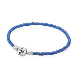 (image for) PANDORA Blue Single Leather Bracelet - 590705CRD-B