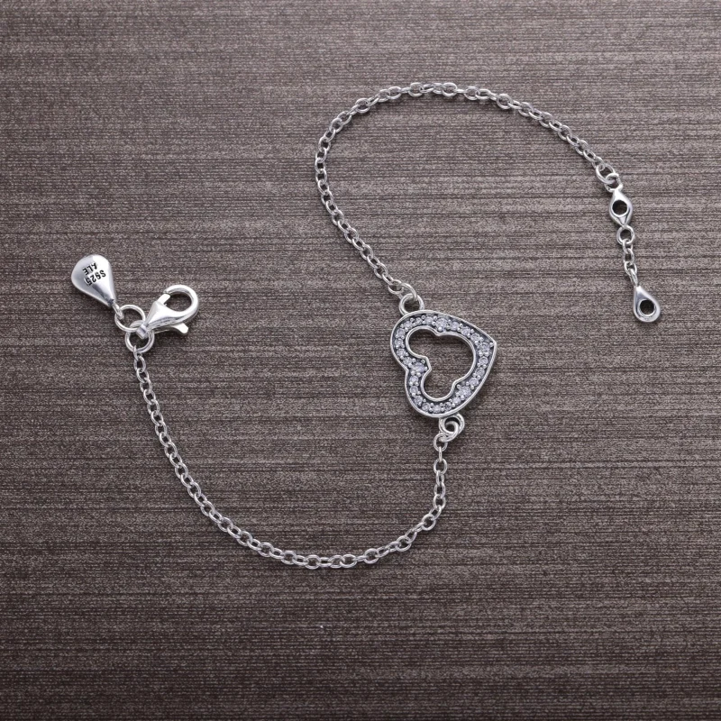 (image for) PANDORA Disney, Mickey Silhouette Bracelet, Clear CZ - 590512CZ - View 2