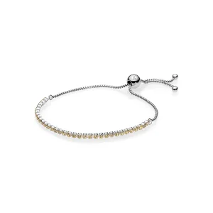 (image for) PANDORA Golden Sparkling Strand Bracelet, Golden-Colored CZ - 590524CCZ
