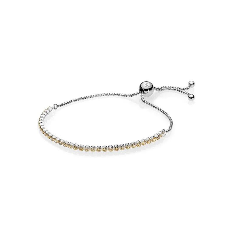 (image for) PANDORA Golden Sparkling Strand Bracelet, Golden-Colored CZ - 590524CCZ - Product Image