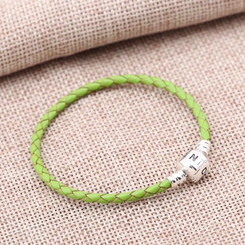 (image for) PANDORA Green Single Leather Bracelet - 590705CRD-VT - View 2