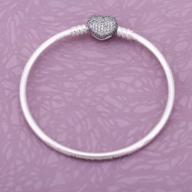 PANDORA Moments Always In My Heart Silver Bangle - 590722CZ PANDORA Moments Always In My Heart Silver Bangle - 590722CZ