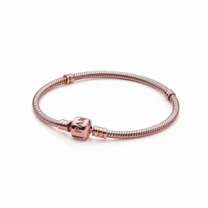 (image for) PANDORA Moments Rose Gold Clasp Bracelet - P-D-2076