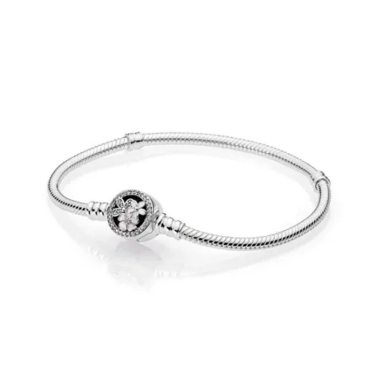 PANDORA Moments Silver Bracelet Poetic Blooms Clasp - 590744CZ