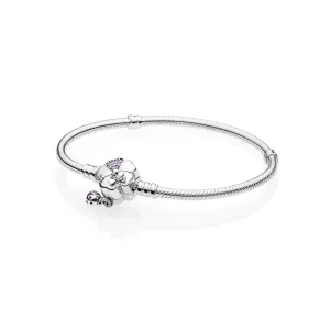 (image for) PANDORA Moments Silver Bracelet, Wildflower Meadow Clasp - 597124NLC