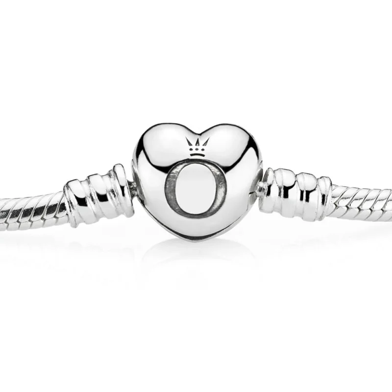 (image for) PANDORA Moments Silver Bracelet with Heart Clasp - 590719 - View 2