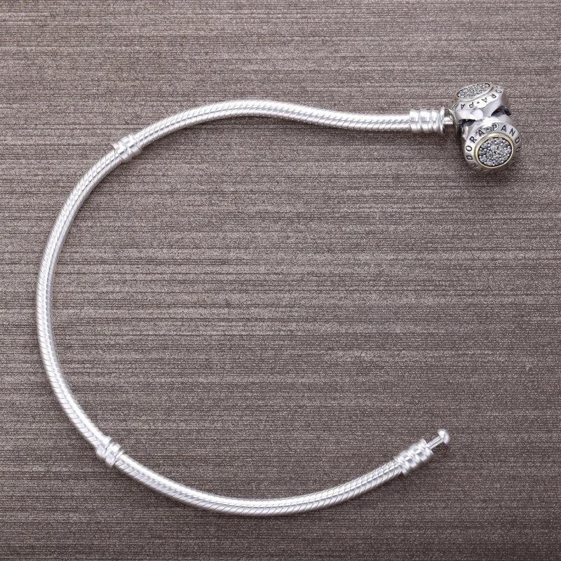 (image for) PANDORA Moments Two Tone Bracelet With Pandora Signature Clasp - 590741CZ - View 3