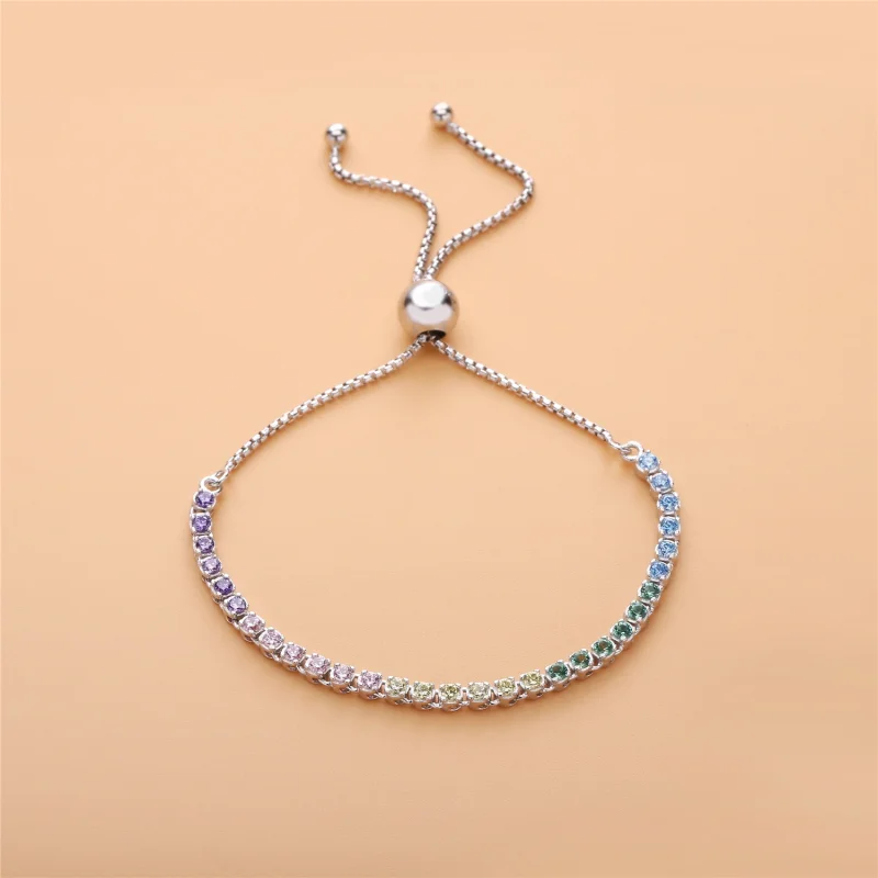 (image for) PANDORA Multi-Color Sparkling Strand Bracelet, Multi-Colored CZ - 590524PCZMX - View 2