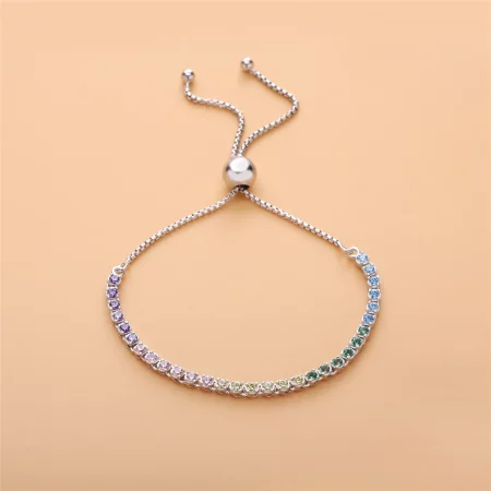 PANDORA Multi-Color Sparkling Strand Bracelet, Multi-Colored CZ - 590524PCZMX