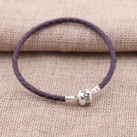 PANDORA Purple Single Leather Bracelet - 590705CRD-V