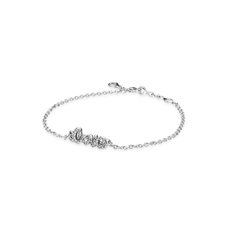 (image for) PANDORA Signature of Love Bracelet, Clear CZ - 590510CZ - Product Image