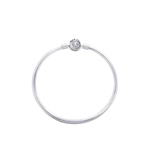 (image for) PANDORA Silver bangle with disney clasp Bracelet - 7501055890733MS