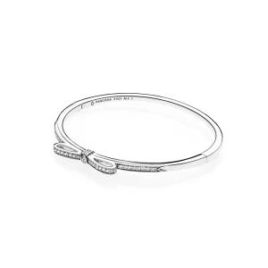 (image for) PANDORA Sparkling Bow, Clear CZ Bangle - 590536CZ