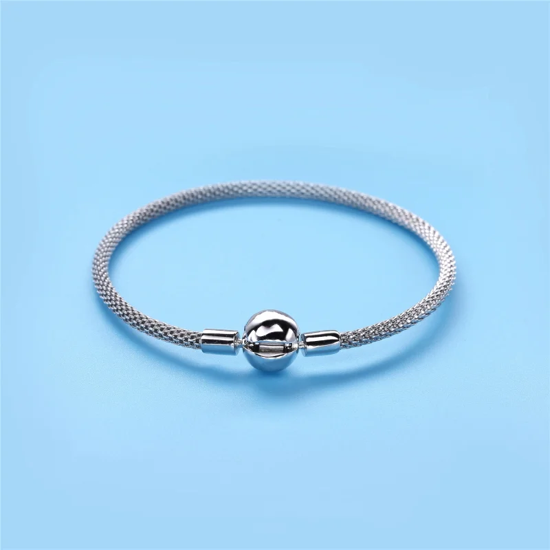 (image for) PANDORA Sterling Silver Mesh Bracelet - 596543 - View 3