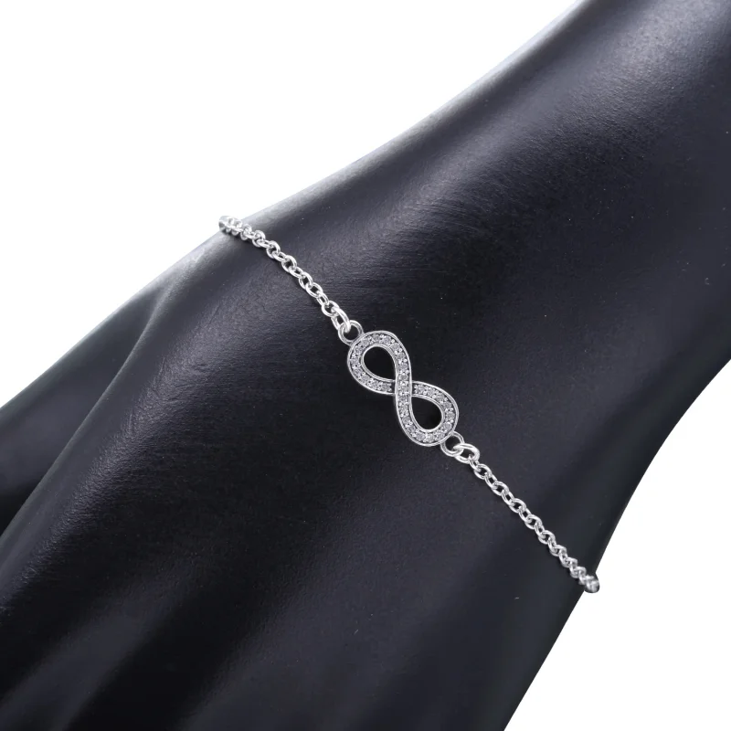 (image for) PANDORA Symbol of Infinity Bracelet, Clear CZ - 590509CZ - View 3