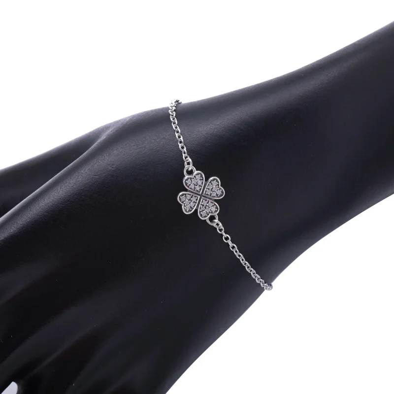 (image for) PANDORA Symbol of Lucky in Love Bracelet, Clear CZ - 590506CZ - View 3