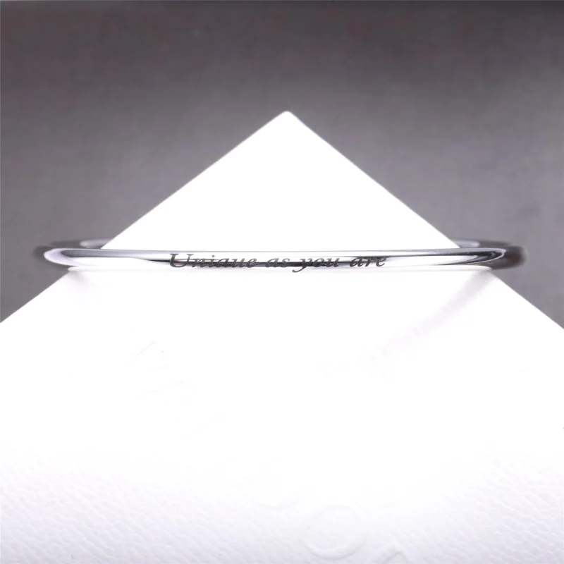 (image for) PANDORA Unique Snowflake Moments Silver Bangle - 590740CZ - View 4