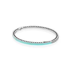 Radiant Hearts of PANDORA Bangle Bracelet, Bright Mint Enamel & Clear CZ - 590537en105 Radiant Hearts of PANDORA Bangle Bracelet, Bright Mint Enamel & Clear CZ - 590537en105