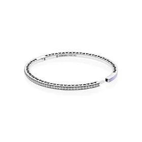 Radiant Hearts of PANDORA Bangle Bracelet, Lavender Enamel & Clear CZ - 590537EN66 Radiant Hearts of PANDORA Bangle Bracelet, Lavender Enamel & Clear CZ - 590537EN66