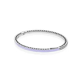 Radiant Hearts of PANDORA Bangle Bracelet, Lavender Enamel & Clear CZ - 590537EN66 Radiant Hearts of PANDORA Bangle Bracelet, Lavender Enamel & Clear CZ - 590537EN66