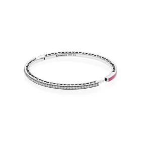 Radiant Hearts of PANDORA Bangle Bracelet, Radiant Orchid Enamel & Clear CZ - 590537EN69 Radiant Hearts of PANDORA Bangle Bracelet, Radiant Orchid Enamel & Clear CZ - 590537EN69
