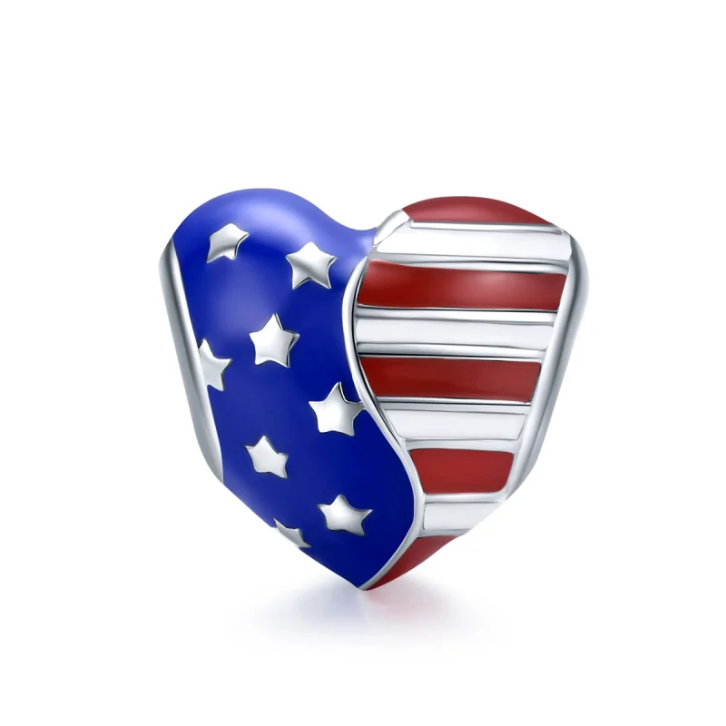 (image for) Pandora Style American Flag Charm - BSC281 - Product Image