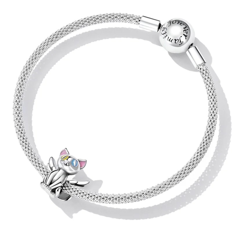 (image for) Pandora Style Angel Cat Charm - SCC2299 - View 5