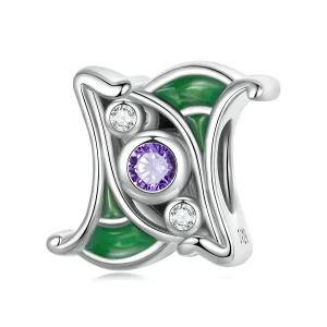 Pandora Style Art Purple Zirconium Spacer Charm - SCC2294 (image for) Pandora Style Art Purple Zirconium Spacer Charm - SCC2294