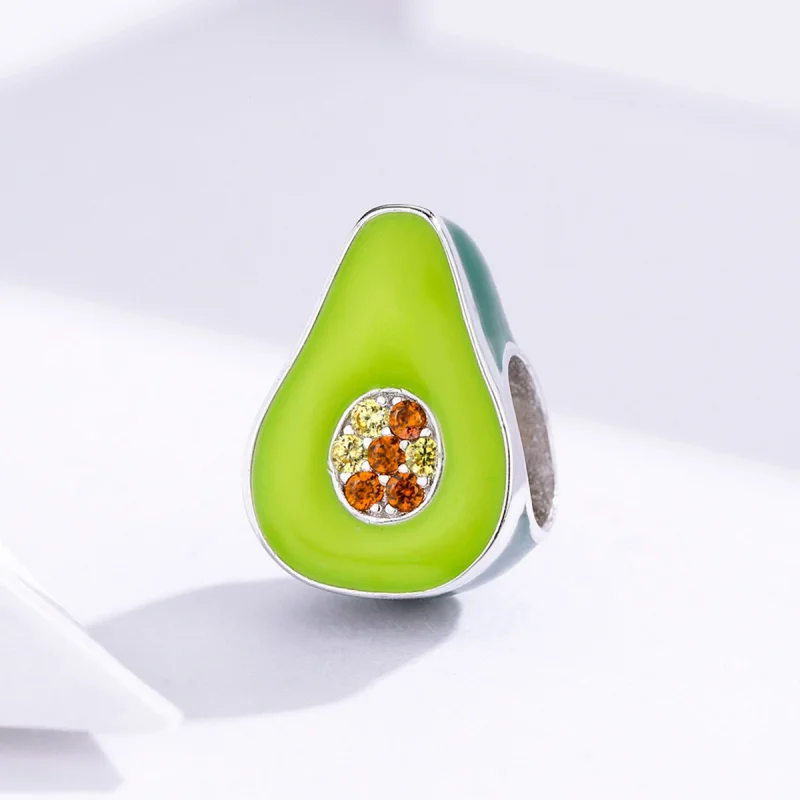 (image for) Pandora Style Avocado Charm - BSC129 - View 2