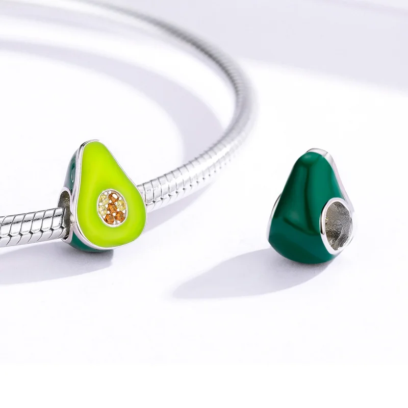 (image for) Pandora Style Avocado Charm - BSC129 - View 3