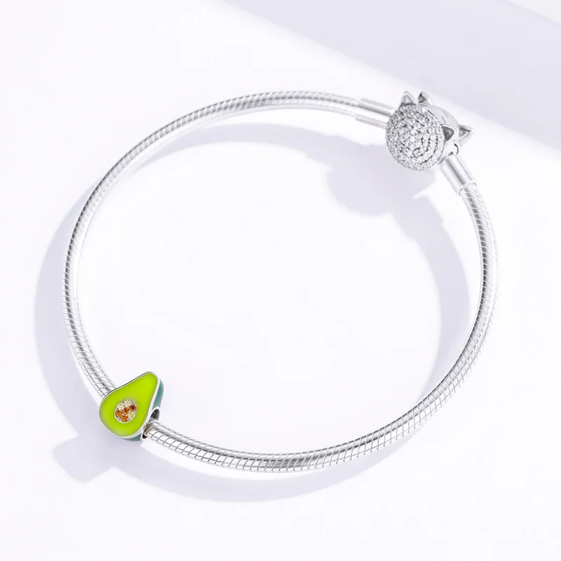 (image for) Pandora Style Avocado Charm - BSC129 - View 4