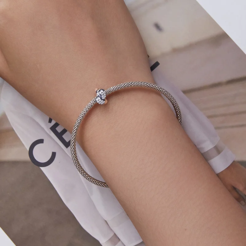 (image for) Pandora Style Baby Feet Spacer Charm - BSC688 - View 6