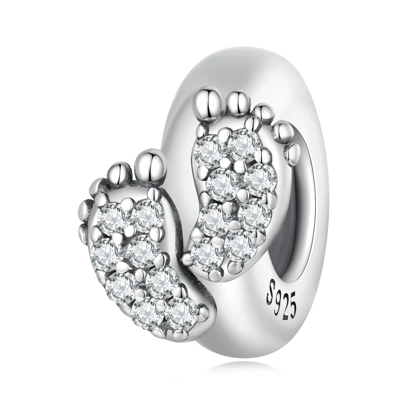 (image for) Pandora Style Baby Feet Spacer Charm - BSC688 - Product Image