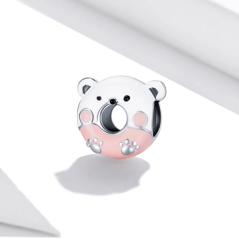(image for) Pandora Style Bear Donuts Charm - SCC1876 - View 2