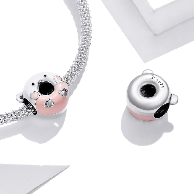 (image for) Pandora Style Bear Donuts Charm - SCC1876 - View 4
