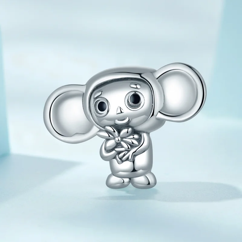 (image for) Pandora Style Big Eared Monkey Charm - SCC2387 - View 2