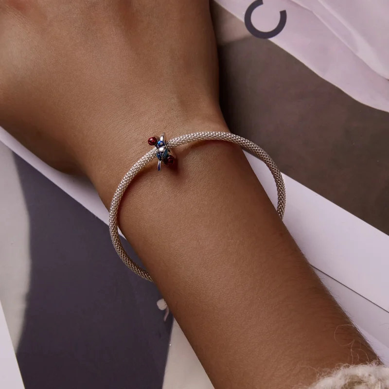 (image for) Pandora Style Birds and Flowers - Awakening of Insects Charm - SCC2192 - View 5