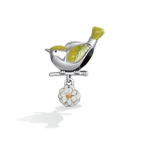 Pandora Style Birds and Flowers - Beginning of Spring Charm - SCC2191 Pandora Style Birds and Flowers - Beginning of Spring Charm - SCC2191