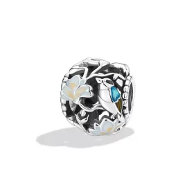 Pandora Style Birds and Flowers - Equinox Charm - SCC2194 Pandora Style Birds and Flowers - Equinox Charm - SCC2194