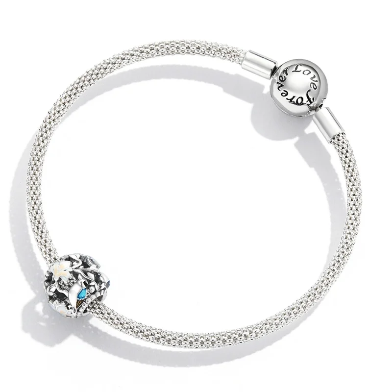 (image for) Pandora Style Birds and Flowers - Equinox Charm - SCC2194 - View 4