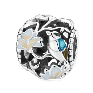 (image for) Pandora Style Birds and Flowers - Equinox Charm - SCC2194