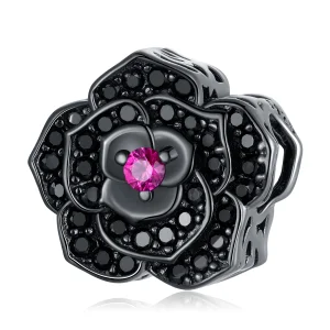 (image for) Pandora Style Black Rose Charm - SCC2380