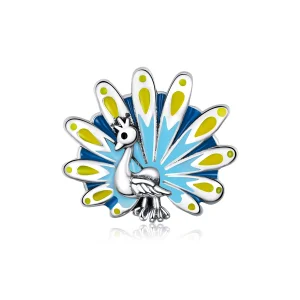 (image for) Pandora Style Blue Peacock Charm - SCC1644