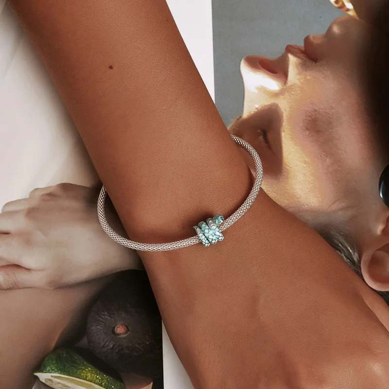 (image for) Pandora Style Blue Snake Charm - BSC576 - View 5