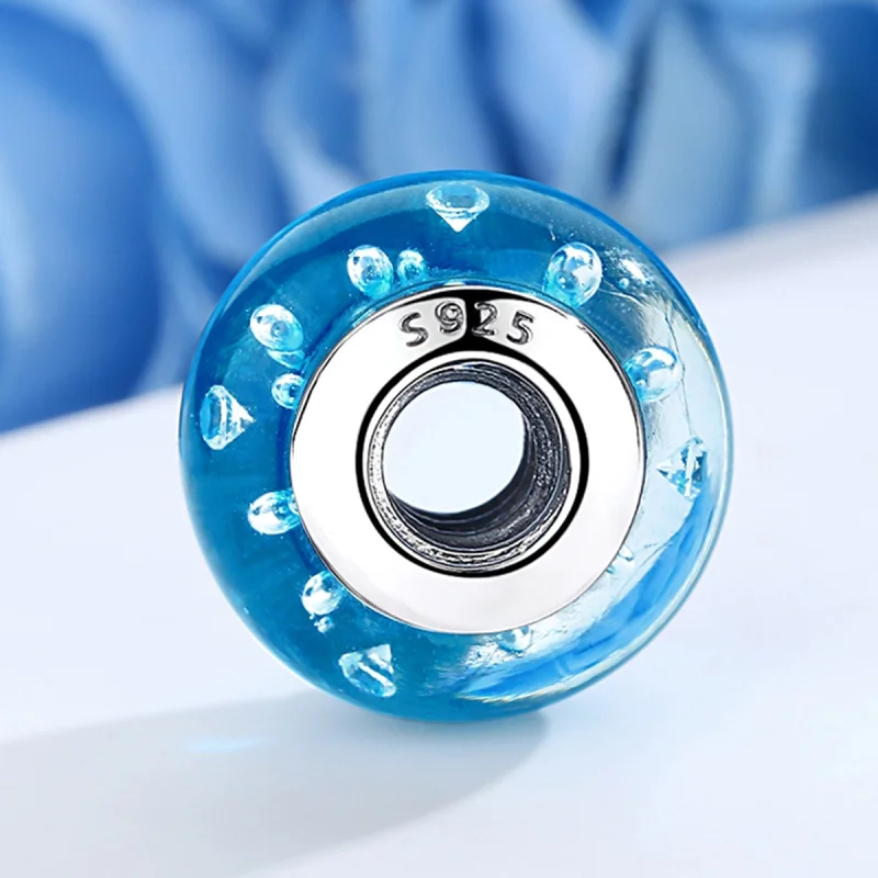 (image for) Pandora Style Blue Trend with Threaded Murano Glass Charm - SCZ029 - View 4