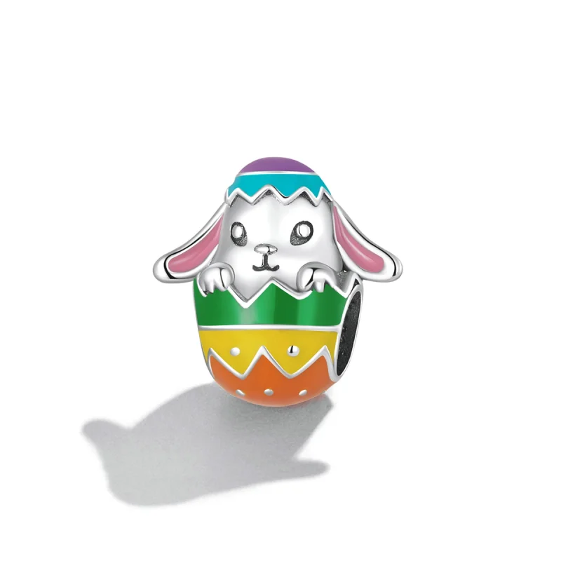 (image for) Pandora Style Bunny Eggs Charm - SCC2117 - View 2