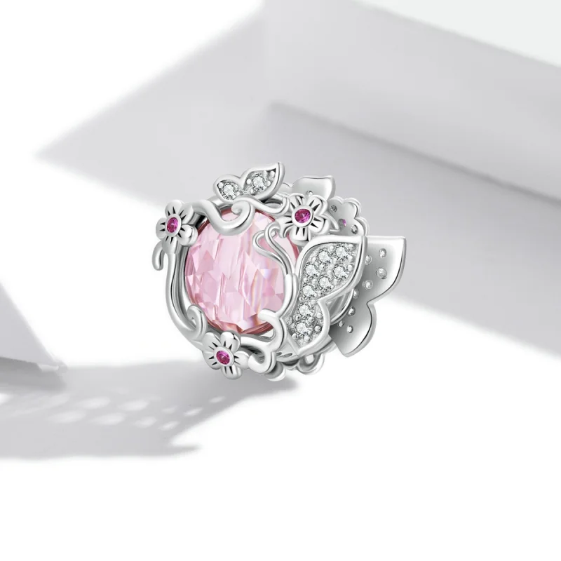 (image for) Pandora Style Butterflies Flying Charm - BSC552 - View 2