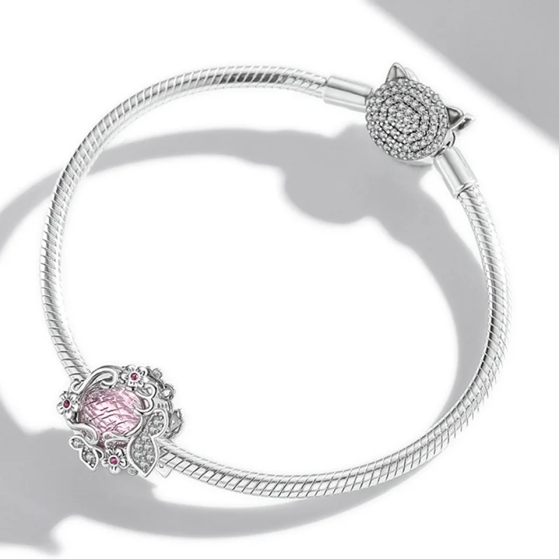 (image for) Pandora Style Butterflies Flying Charm - BSC552 - View 3